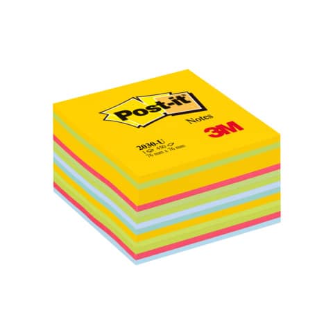 Foglietti riposizionabili Post-it® Notes Cubo Neon 76x76 mm assortiti 450 ff 2030 U